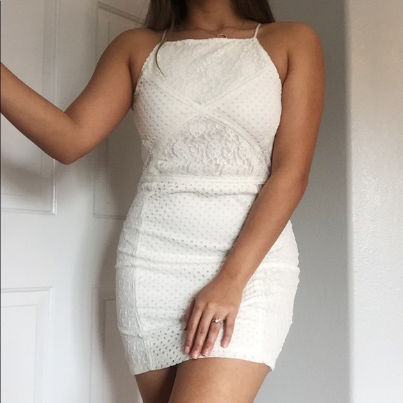 floral lace bodycon dress